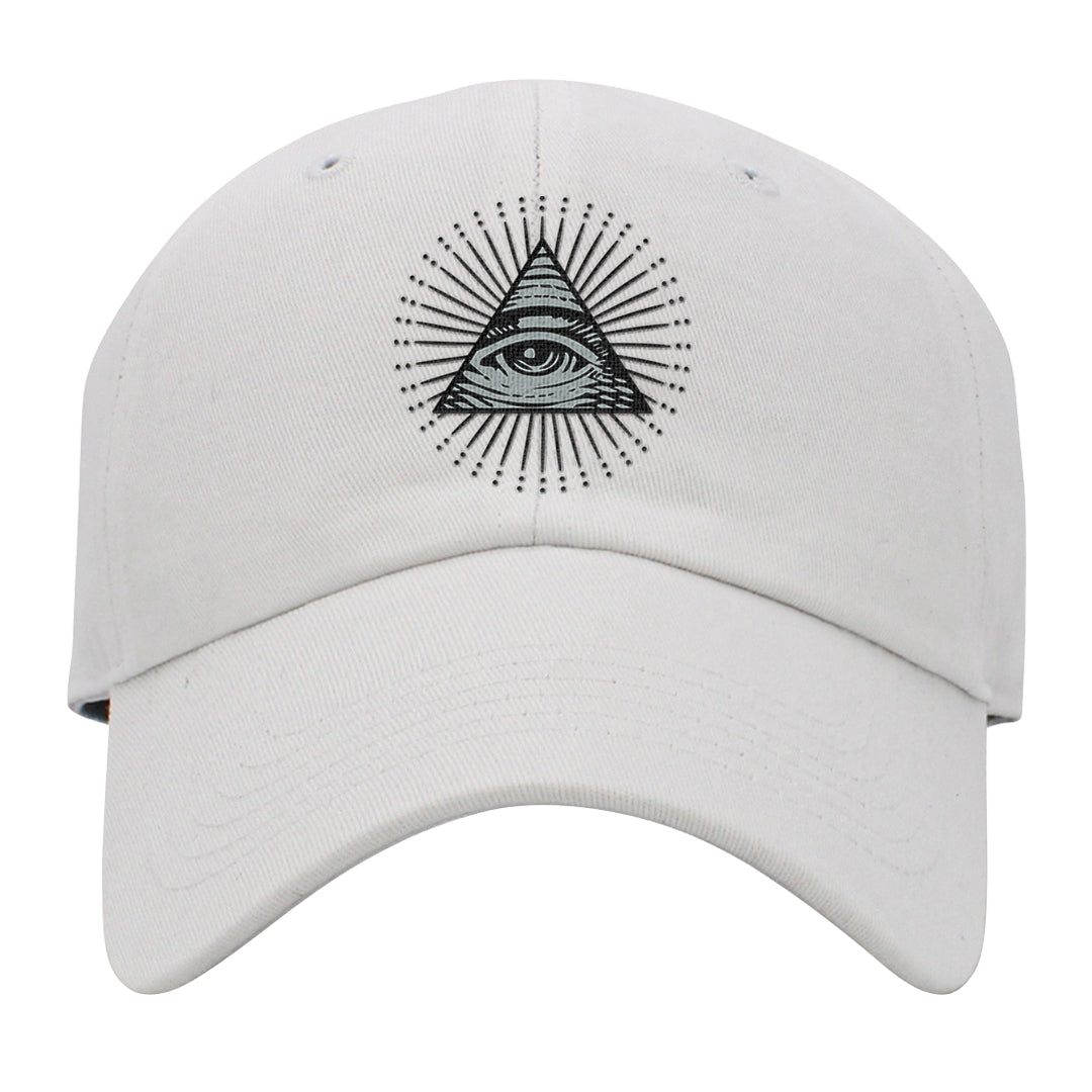 GunSmoke 8s Dad Hat | All Seeing Eye, White