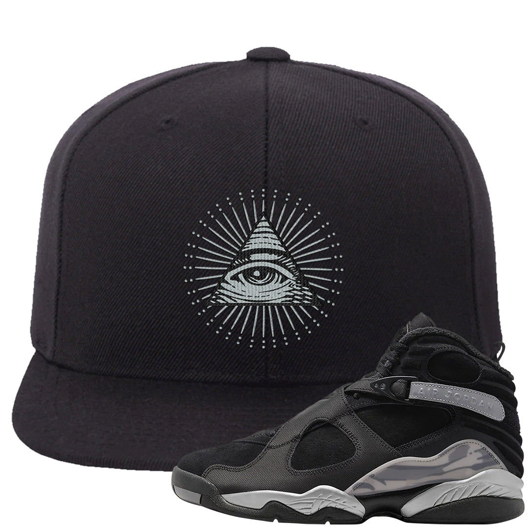 GunSmoke 8s Snapback Hat | All Seeing Eye, Black