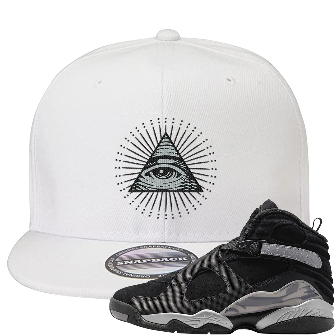 GunSmoke 8s Snapback Hat | All Seeing Eye, White