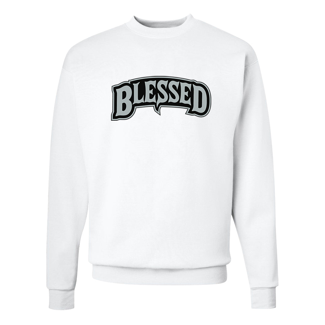 GunSmoke 8s Crewneck Sweatshirt | Blessed Arch, White