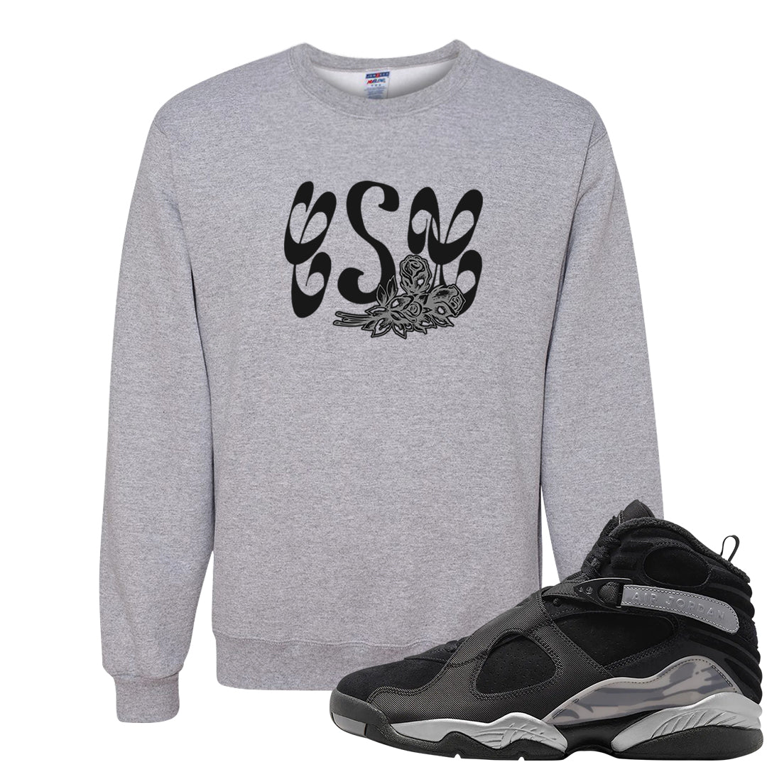 GunSmoke 8s Crewneck Sweatshirt | Certified Sneakerhead, Ash
