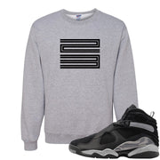 GunSmoke 8s Crewneck Sweatshirt | Double Line 23, Ash