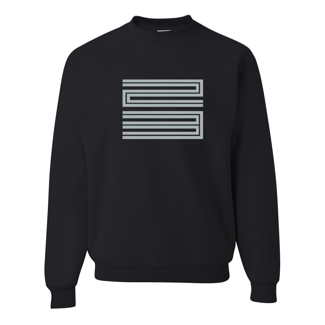 GunSmoke 8s Crewneck Sweatshirt | Double Line 23, Black