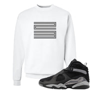 GunSmoke 8s Crewneck Sweatshirt | Double Line 23, White