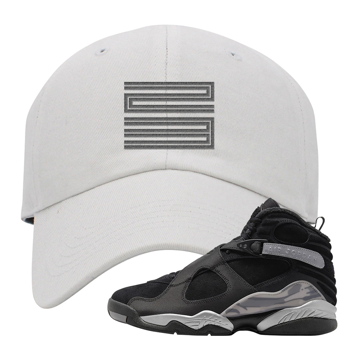 GunSmoke 8s Dad Hat | Double Line 23, White