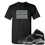 GunSmoke 8s T Shirt | Double Line 23, Black