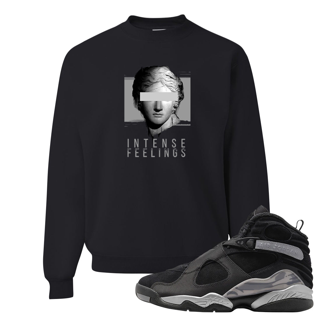 GunSmoke 8s Crewneck Sweatshirt | Intense Feelings, Black