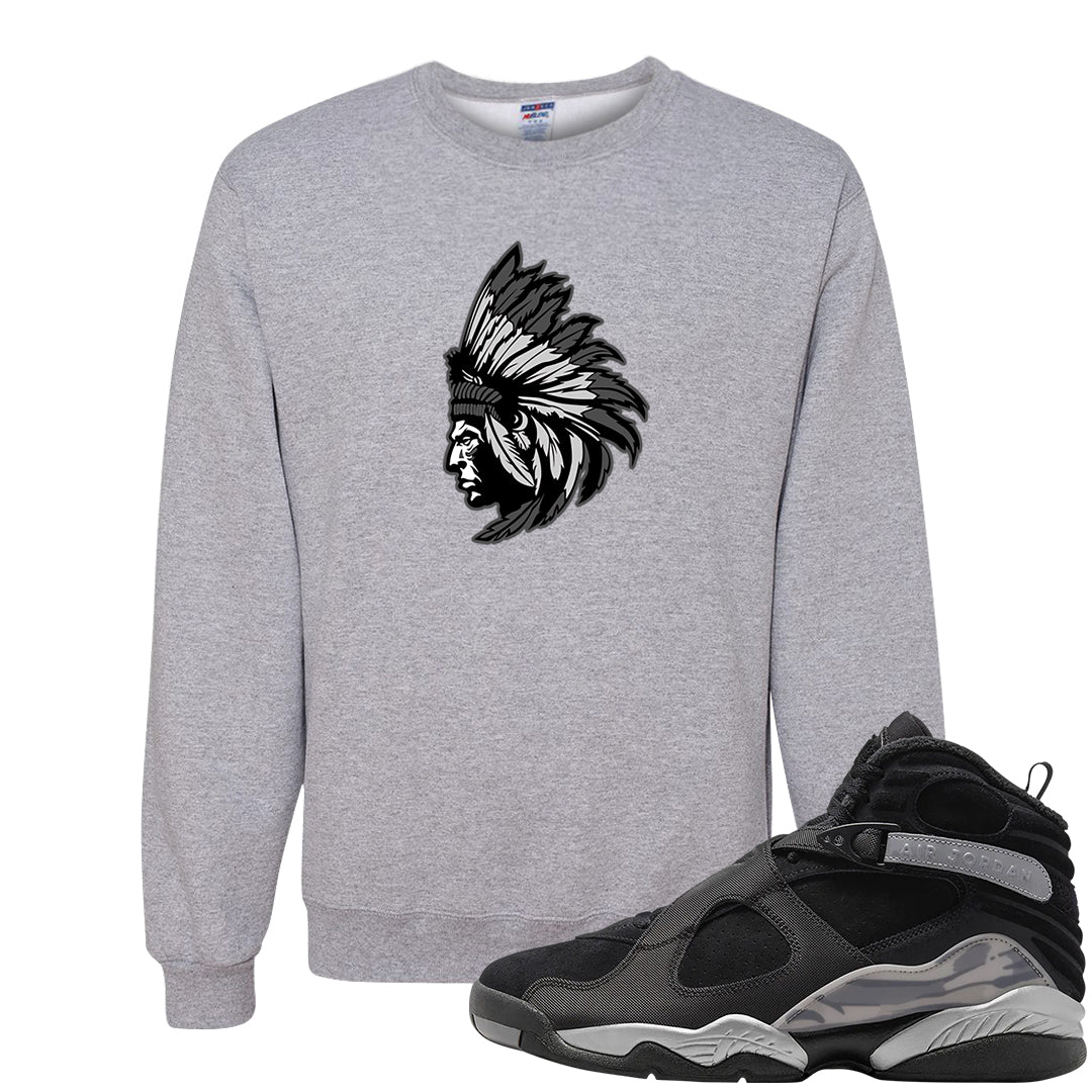 GunSmoke 8s Crewneck Sweatshirt | Indian Chief, Ash