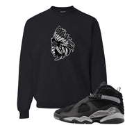 GunSmoke 8s Crewneck Sweatshirt | Indian Chief, Black