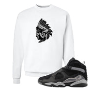 GunSmoke 8s Crewneck Sweatshirt | Indian Chief, White