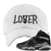 GunSmoke 8s Distressed Dad Hat | Lover, White