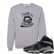 GunSmoke 8s Crewneck Sweatshirt | Talk Lips, Ash