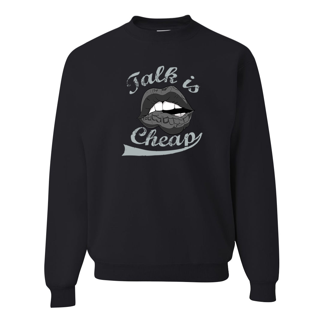 GunSmoke 8s Crewneck Sweatshirt | Talk Lips, Black
