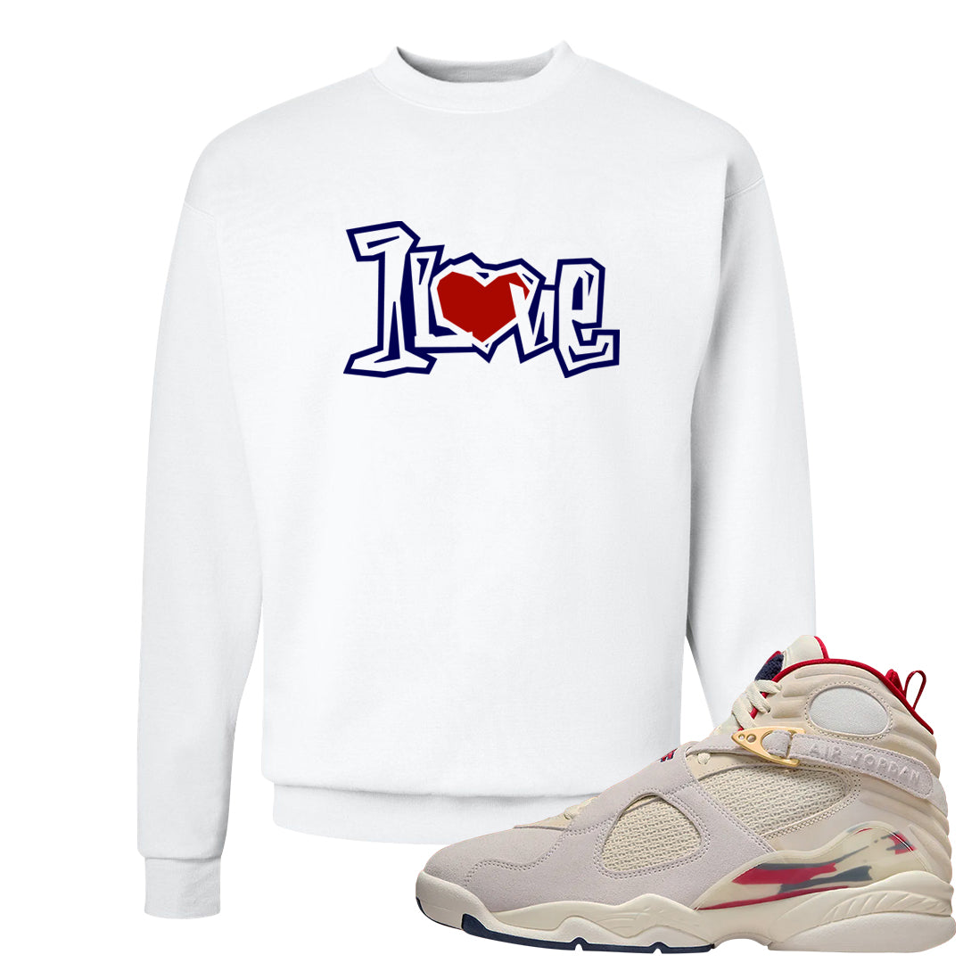 Mi Casa Es Su Casa 8s Crewneck Sweatshirt | 1 Love, White