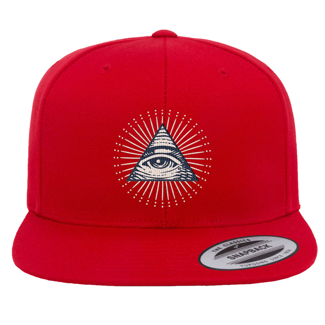 Mi Casa Es Su Casa 8s Snapback Hat | All Seeing Eye, Red