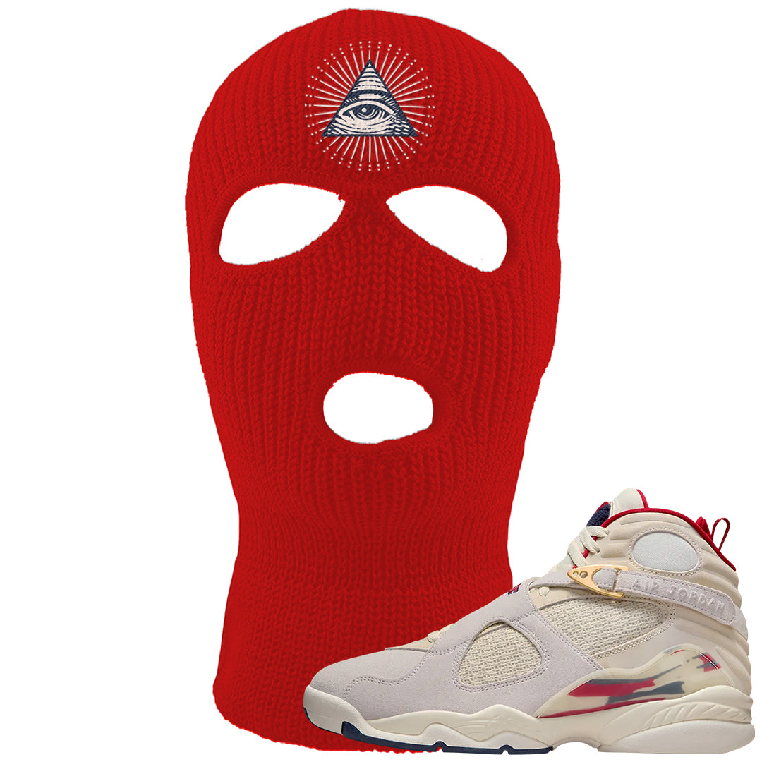 Mi Casa Es Su Casa 8s Ski Mask | All Seeing Eye, Red