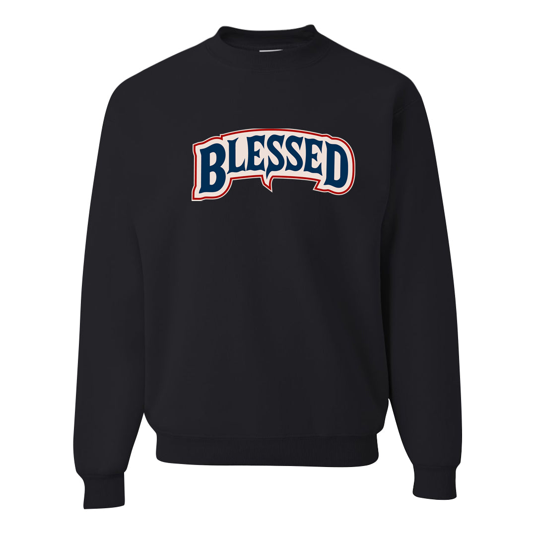 Mi Casa Es Su Casa 8s Crewneck Sweatshirt | Blessed Arch, Black