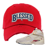 Mi Casa Es Su Casa 8s Distressed Dad Hat | Blessed Arch, Red