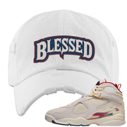 Mi Casa Es Su Casa 8s Distressed Dad Hat | Blessed Arch, White