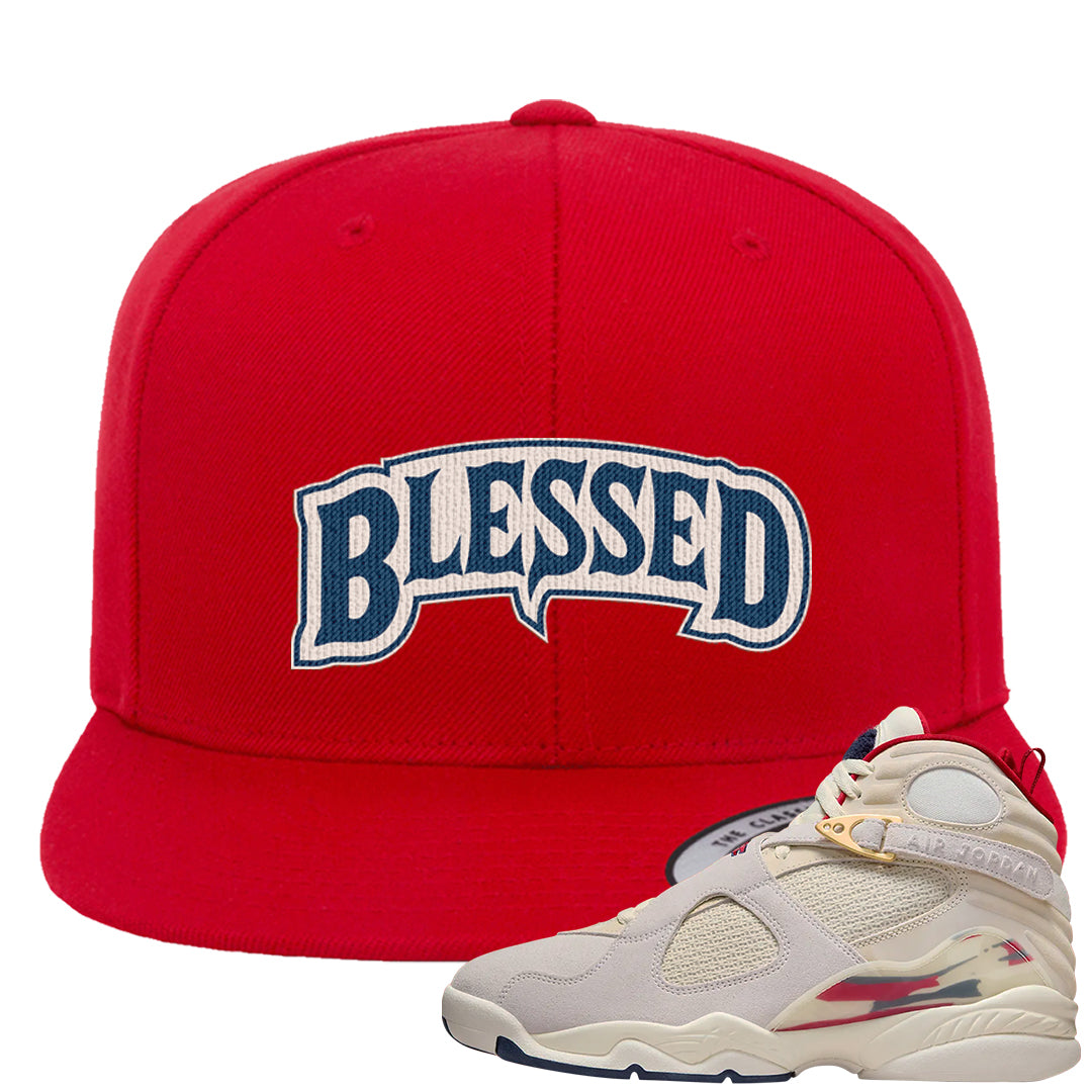 Mi Casa Es Su Casa 8s Snapback Hat | Blessed Arch, Red