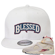 Mi Casa Es Su Casa 8s Snapback Hat | Blessed Arch, White