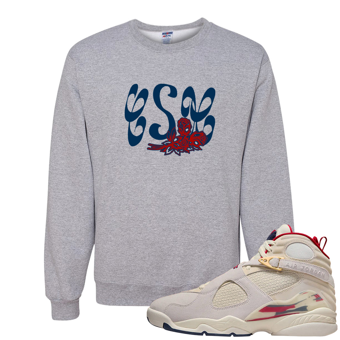 Mi Casa Es Su Casa 8s Crewneck Sweatshirt | Certified Sneakerhead, Ash