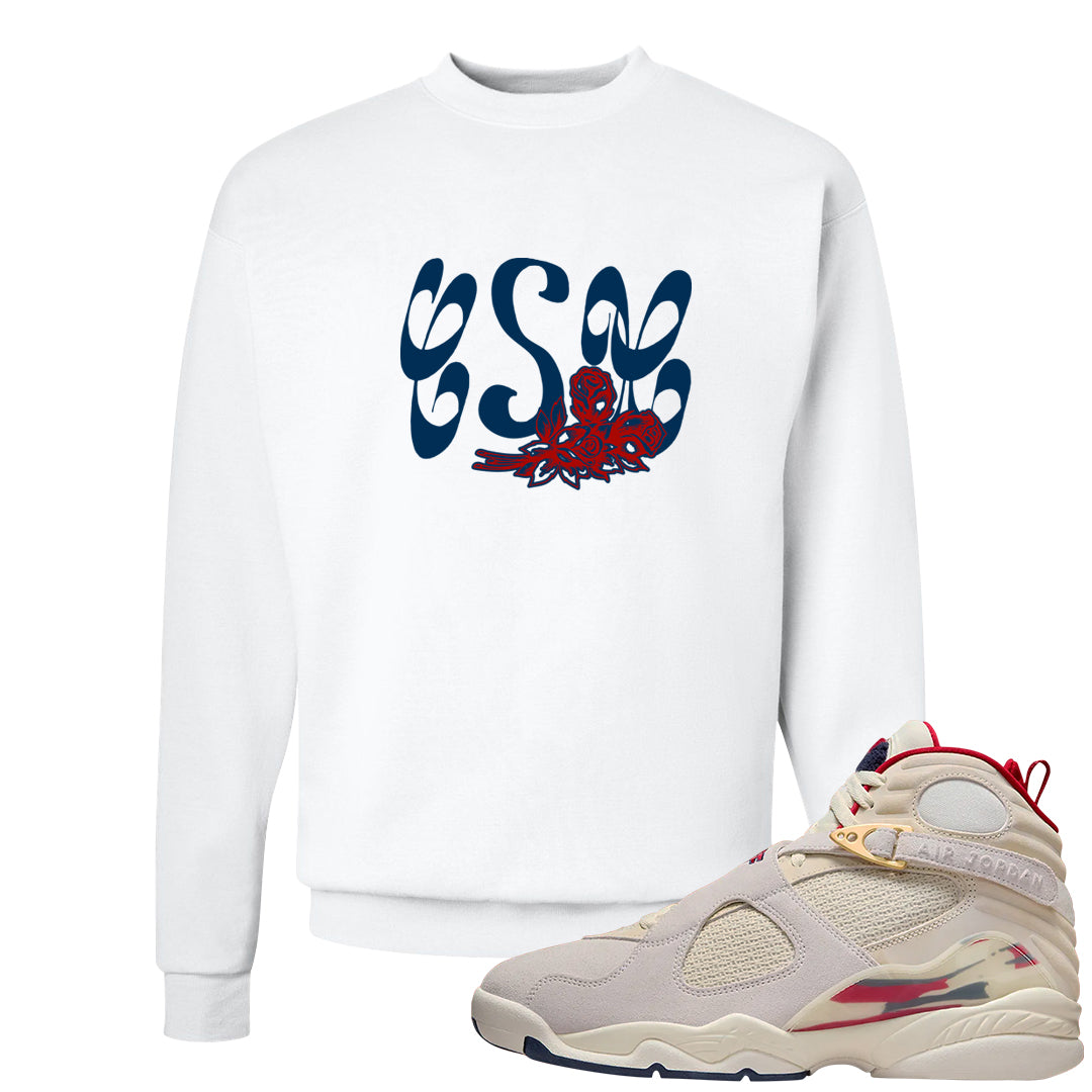 Mi Casa Es Su Casa 8s Crewneck Sweatshirt | Certified Sneakerhead, White