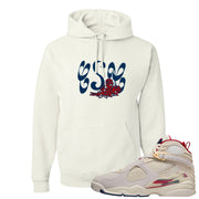 Mi Casa Es Su Casa 8s Hoodie | Certified Sneakerhead, White