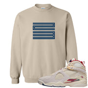 Mi Casa Es Su Casa 8s Crewneck Sweatshirt | Double Line 23, Sand