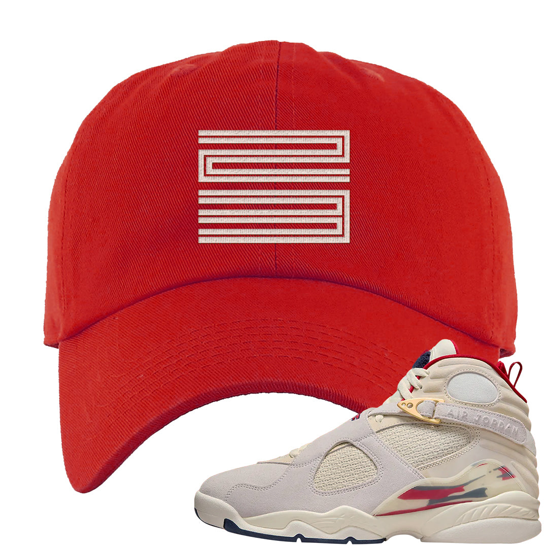 Mi Casa Es Su Casa 8s Dad Hat | Double Line 23, Red