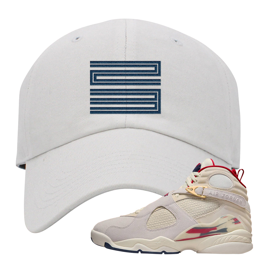 Mi Casa Es Su Casa 8s Dad Hat | Double Line 23, White