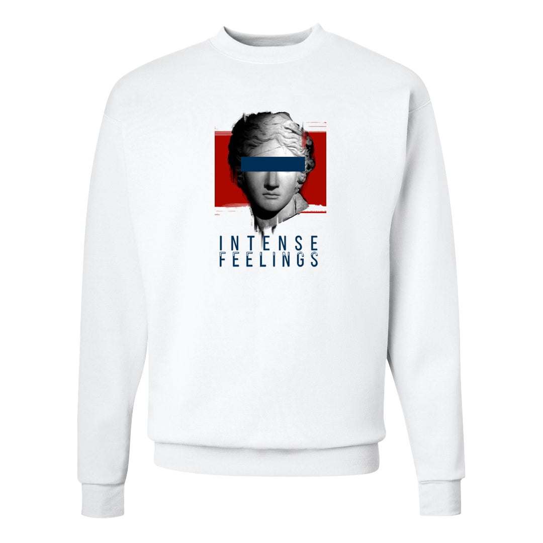 Mi Casa Es Su Casa 8s Crewneck Sweatshirt | Intense Feelings, White