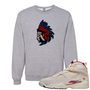 Mi Casa Es Su Casa 8s Crewneck Sweatshirt | Indian Chief, Ash