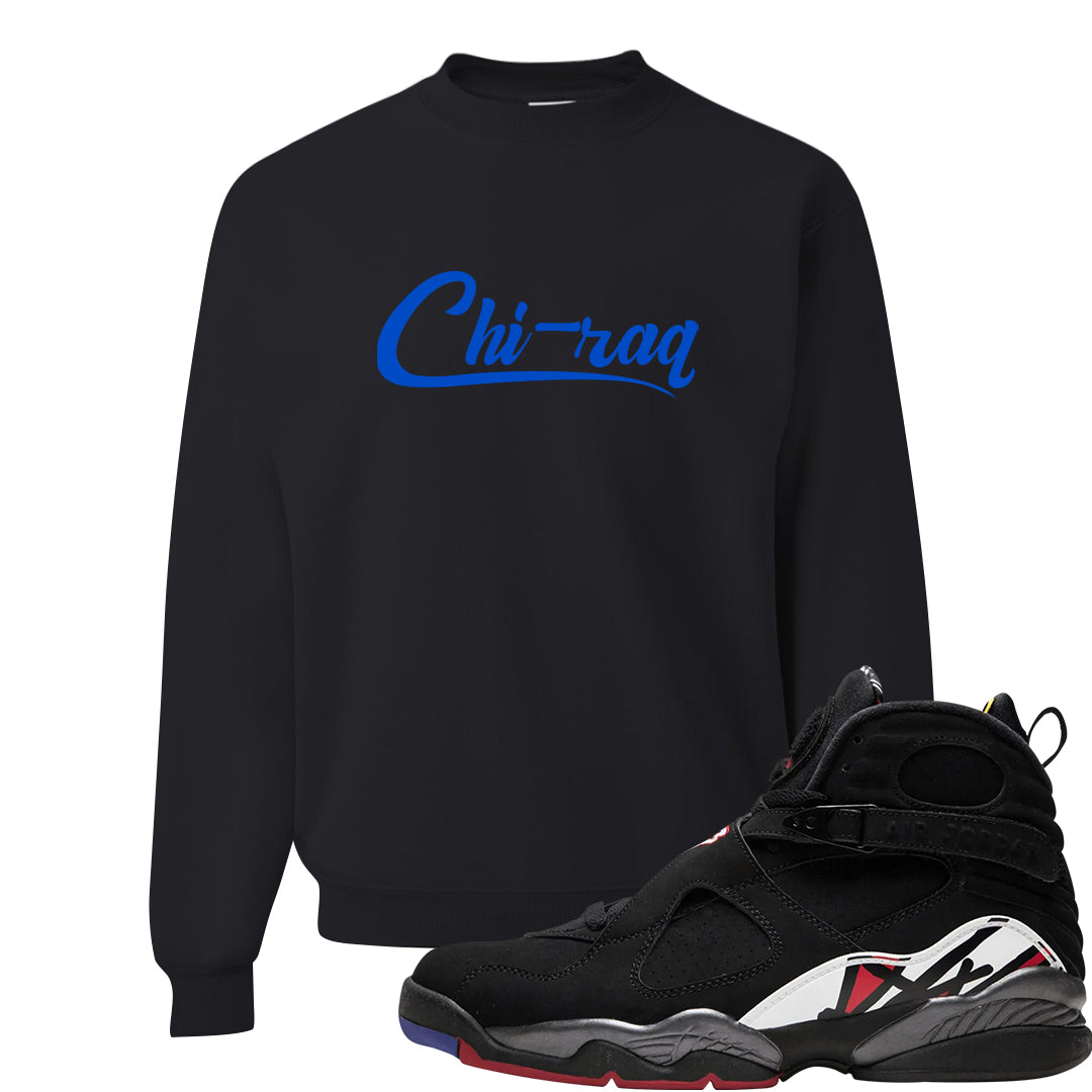 Playoffs 8s Crewneck Sweatshirt | Chiraq, Black