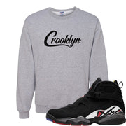 Playoffs 8s Crewneck Sweatshirt | Crooklyn, Ash