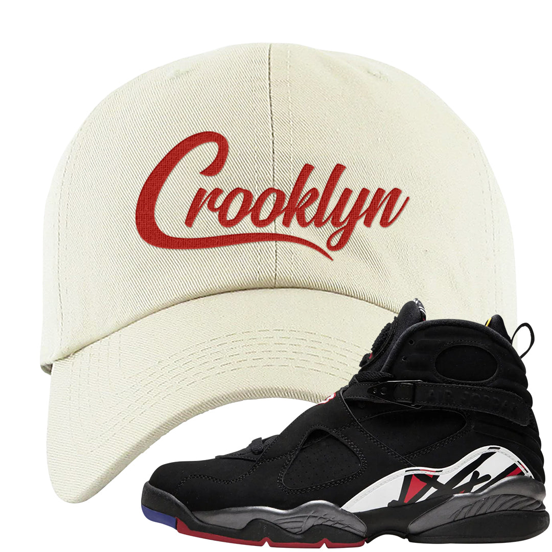 Playoffs 8s Dad Hat | Crooklyn, White