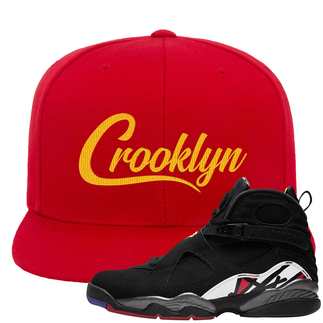 Playoffs 8s Snapback Hat | Crooklyn, Red