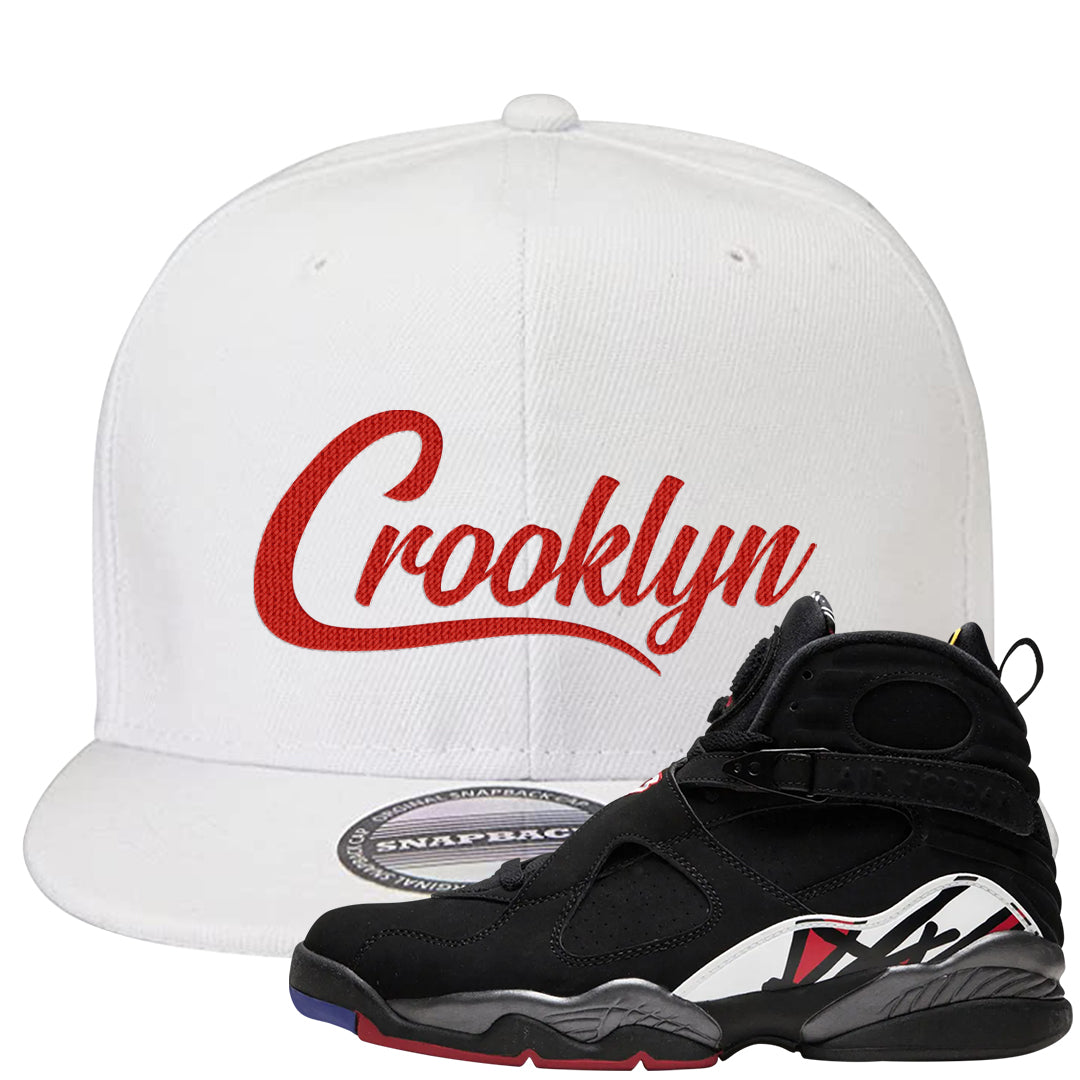 Playoffs 8s Snapback Hat | Crooklyn, White