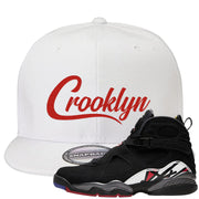 Playoffs 8s Snapback Hat | Crooklyn, White