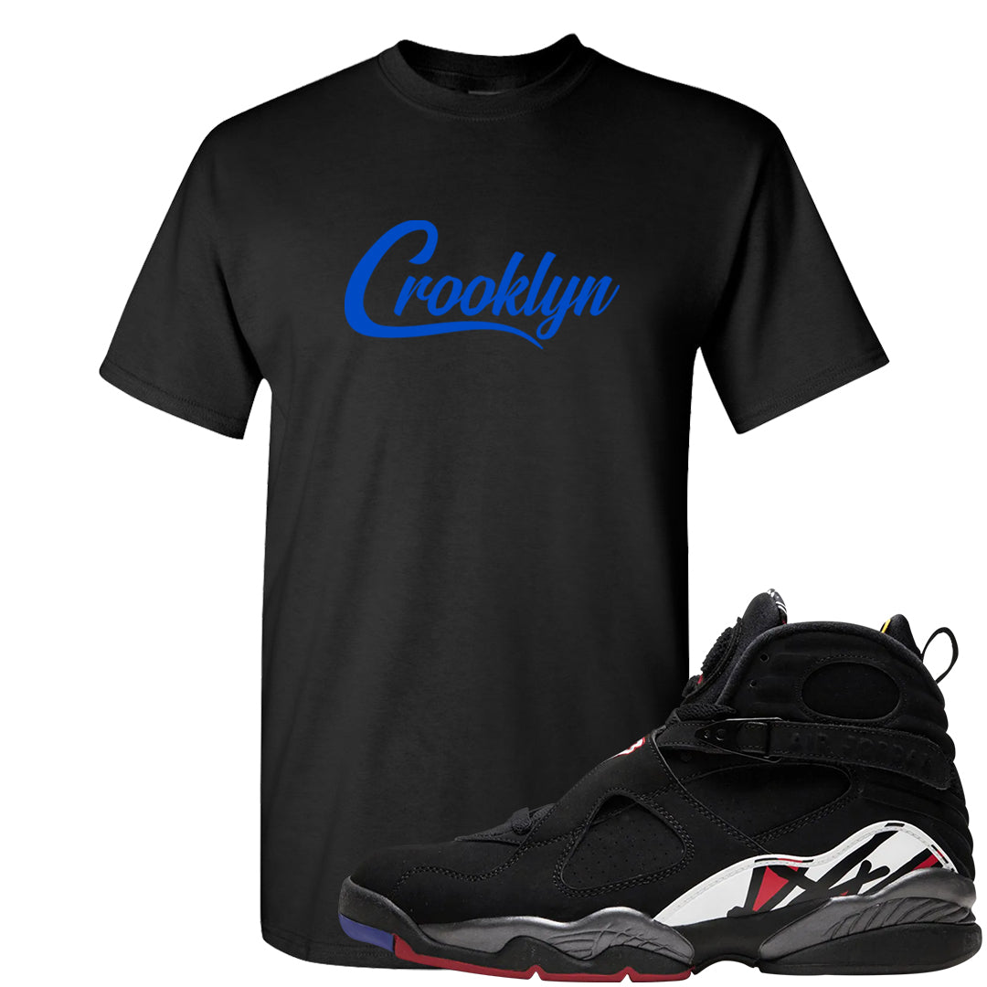 Playoffs 8s T Shirt | Crooklyn, Black