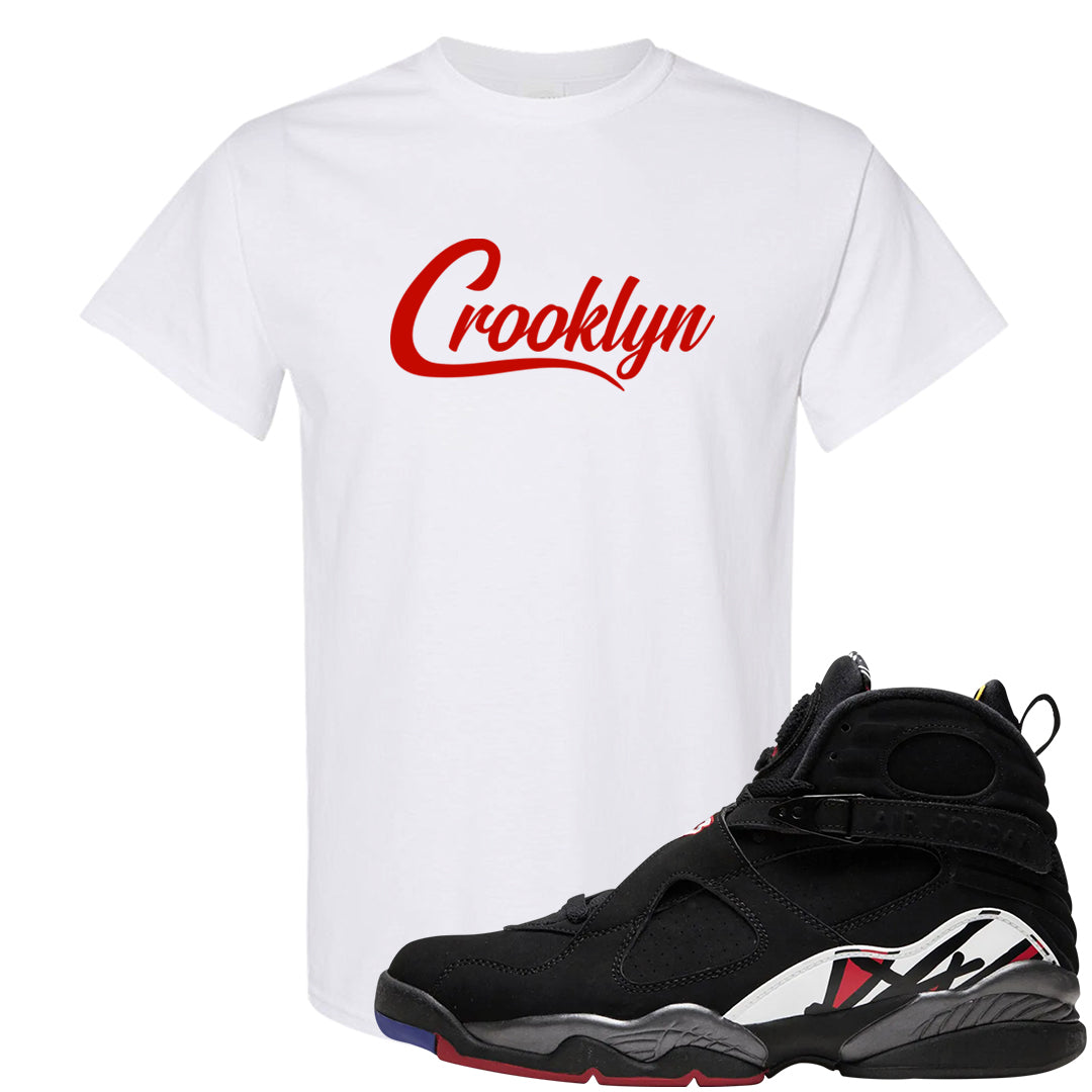 Playoffs 8s T Shirt | Crooklyn, White