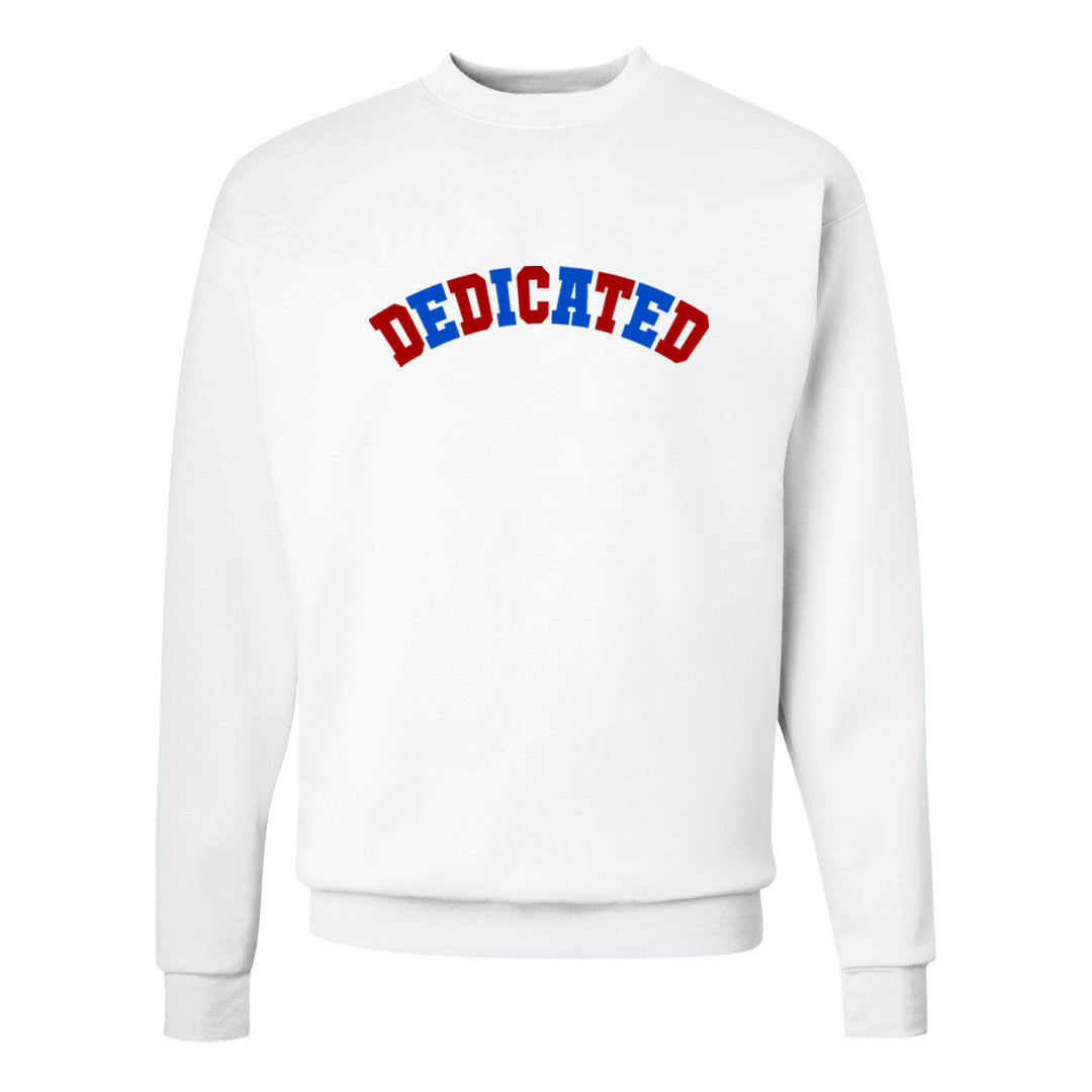 Playoffs 8s Crewneck Sweatshirt | Dedicated, White