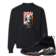 Playoffs 8s Crewneck Sweatshirt | God Told Me, Black