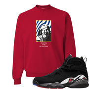 Playoffs 8s Crewneck Sweatshirt | God Told Me, Red