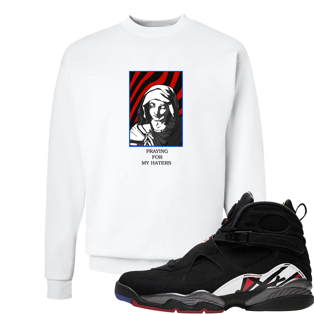 Playoffs 8s Crewneck Sweatshirt | God Told Me, White