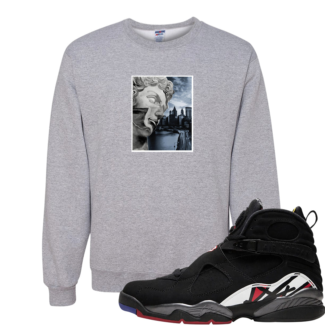 Playoffs 8s Crewneck Sweatshirt | Miguel, Ash