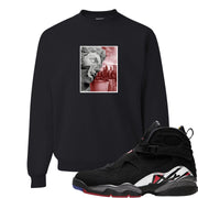 Playoffs 8s Crewneck Sweatshirt | Miguel, Black