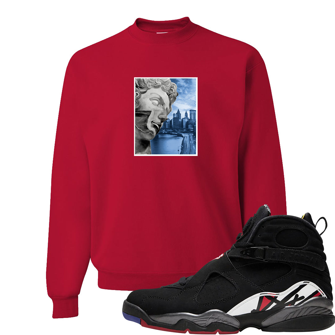 Playoffs 8s Crewneck Sweatshirt | Miguel, Red