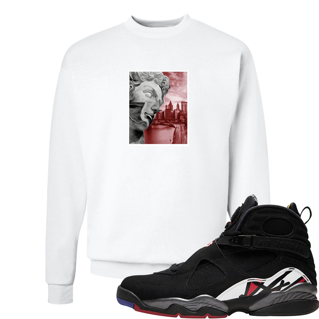 Playoffs 8s Crewneck Sweatshirt | Miguel, White