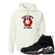 Playoffs 8s Hoodie | Remember To Smile, White